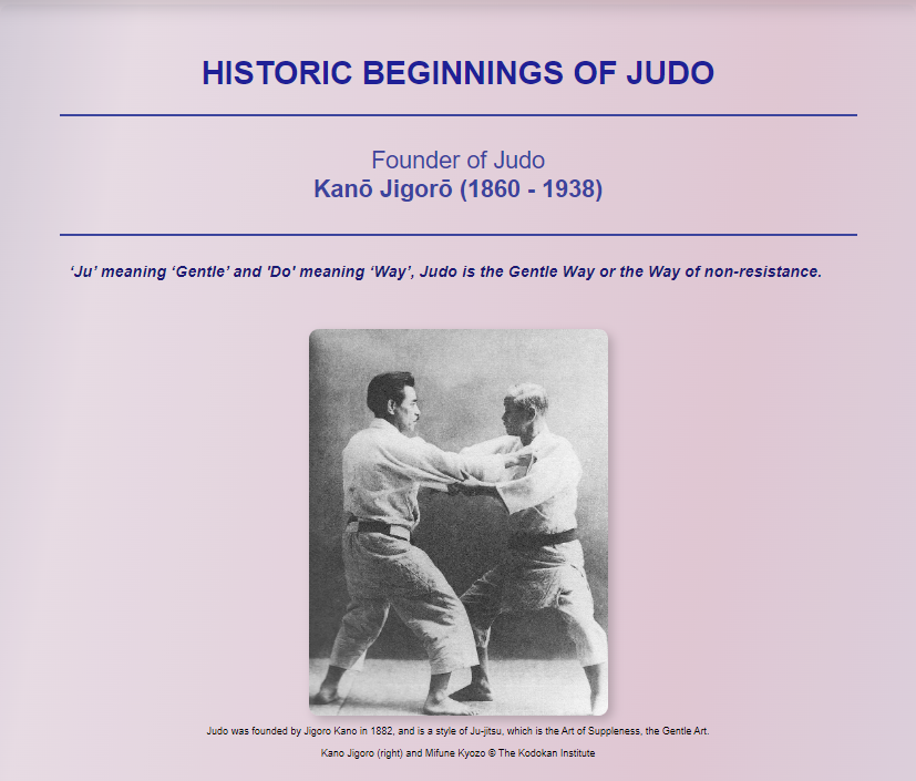 Judo Webpage